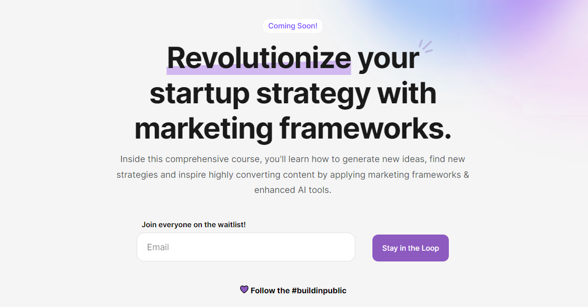 Marketing Frameworks screenshot